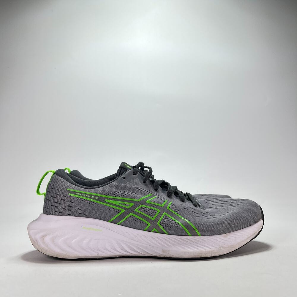 ASICS GEL-Excite 10 Grey Bright Green Road Running Shoes 1011B600 Men's Size 8